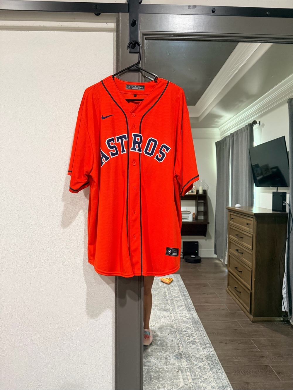 Nike Orange Engineered MLB Button-Up Jersey